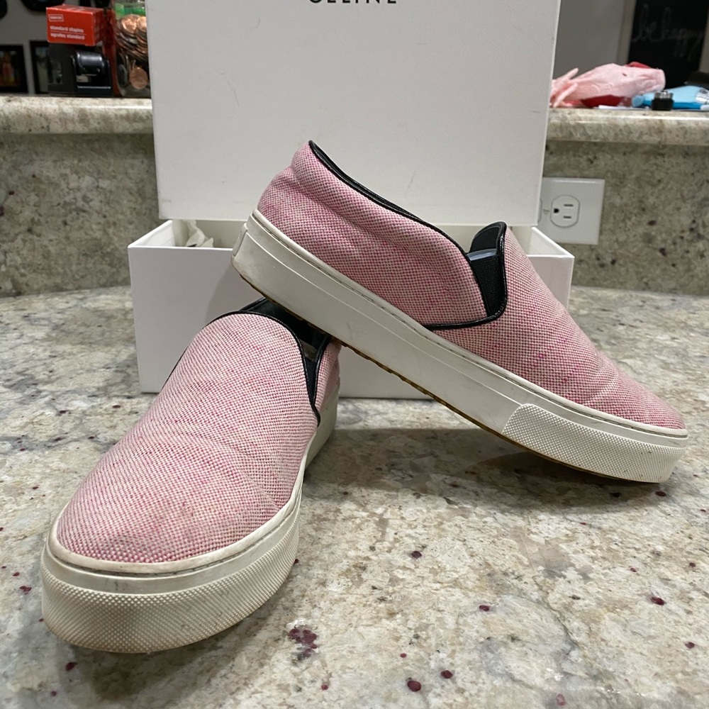 CÉLINE SLIP ON SNEAKER SKATE CANVAS “PETAL” 38 EUR
